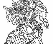 Coloriage Halo Reach Emile Ghost Rider avec couteau