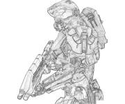 Coloriage Halo r&eacute;aliste pour enfants