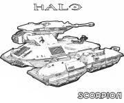 Coloriage et dessins gratuit halo Scorpion à imprimer