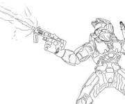 Coloriage Halo tire le feu
