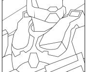 Coloriage H&eacute;ros de Halo en portrait