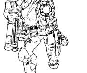Coloriage Le chef de Halo en courant