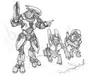 Coloriage Le plan d'attaque dans Halo