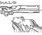 Coloriage Les armes sp&eacute;ciaux du jeu Halo