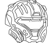 Coloriage Masque de guerrier Halo gs