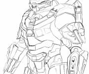 Coloriage Master Chef Halo au crayon pour enfants