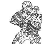 Coloriage Master Chief du jeu d'action Halo