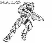 Coloriage Mod&egrave;le Master Chief Halo