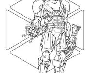 Coloriage et dessins gratuit Poing fort de personnage Halo à imprimer