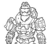 Coloriage Profile de Master Chief John-117