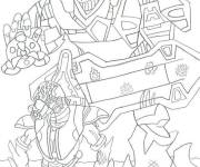 Coloriage Sc&egrave;ne du combat du jeu amusant Halo