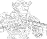 Coloriage et dessins gratuit Soldat d'&eacute;lite Halo à imprimer