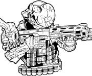 Coloriage Soldat masqu&eacute; de Halo