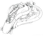 Coloriage et dessins gratuit Vaisseau spatial Halo facile à imprimer
