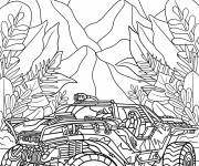 Coloriage V&eacute;hicule terrestre Forza Horizon 3 de Halo