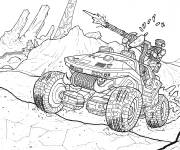 Coloriage Warthog Attack Super du jeu Halo