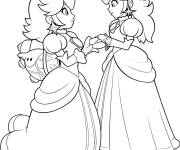 Coloriage Amiti&eacute; entre Harmonie et Peach