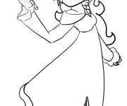 Coloriage et dessins gratuit Harmonie avec sa baguette magique à imprimer