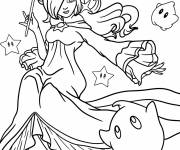 Coloriage Harmonie charmante portant une longue robe avec Luma