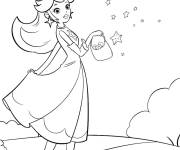 Coloriage Harmonie dehors la nuit