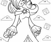 Coloriage Harmonie d&eacute;taill&eacute;e en robe