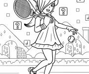 Coloriage Harmonie en tant que joueuse de tennis
