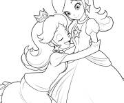 Coloriage Harmonie et Daisy rient ensemble