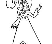Coloriage Harmonie et Luma recherchent Mario