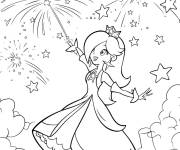 Coloriage Harmonie pendant la f&ecirc;te cosmique