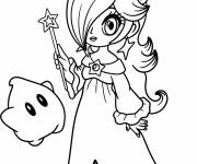 Coloriage Kawaii Harmonie Avec Luma pour filles