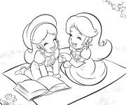 Coloriage L'amiti&eacute; entre Rosalina et Daisy