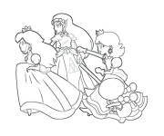 Coloriage Princesse Harmonie avec ses amies