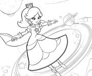 Coloriage Princesse Harmonie dans l'espace