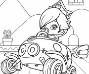 Coloriage Princesse Harmonie dans Mario Kart