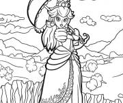Coloriage Princesse Harmonie de Mario r&eacute;aliste