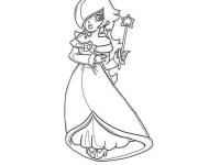Coloriage et dessins gratuit Princesse Rosalina en vecteur à imprimer