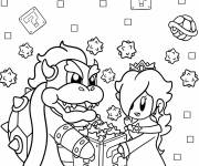Coloriage Rosalina et Bowser