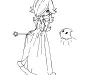 Coloriage et dessins gratuit Rosalina et les &eacute;toiles de jeu à imprimer