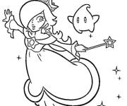 Coloriage et dessins gratuit Rosalina volant avec la luma à imprimer