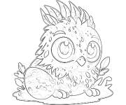Coloriage et dessins gratuit Animal facile Hatchimals à imprimer