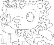 Coloriage Animal leoriale aimable Hatchimals