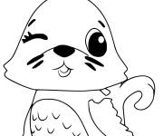 Coloriage Clin d'&oelig;il de Polar Sealark Hatchimals