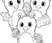 Coloriage Hatchimal burtle ours-hibou-licorne