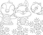 Coloriage Hatchimals en hiver