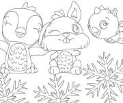 Coloriage Hatchimals en hiver