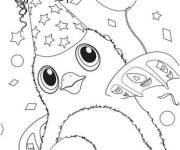 Coloriage et dessins gratuit Hatchimals et l'anniversaire de Penguin à imprimer