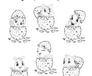 Coloriage Les &oelig;ufs de Hatchimals