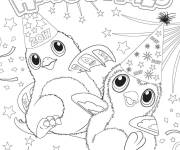 Coloriage Nouvel an Hatchimals