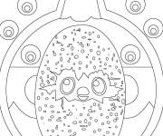 Coloriage Oeuf décoré Hatchimals