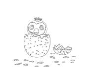 Coloriage Oeuf Hatchy Hatchimals facile